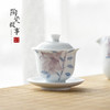 茶具套组-陶瓷百合花盖碗品茗杯套装（可单买） 商品缩略图2