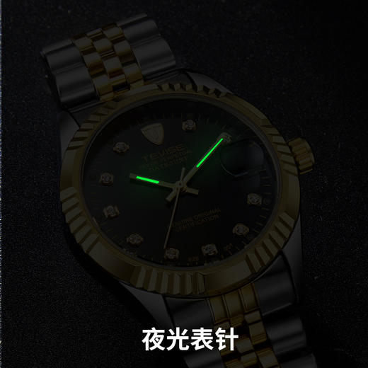 TEVISE特威斯防水商务日历手表全机械男士手表全自动机械手表父亲节礼物 商品图1