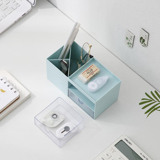 物鸣创意文具摆件收纳盒时尚桌面北欧笔架办公笔桶可爱女ins简约 商品图2