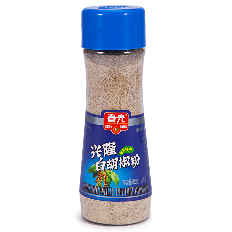 春光食品 海南特产 调味 兴隆白胡椒粉/黑胡椒粉115g 瓶装 汤面烧烤