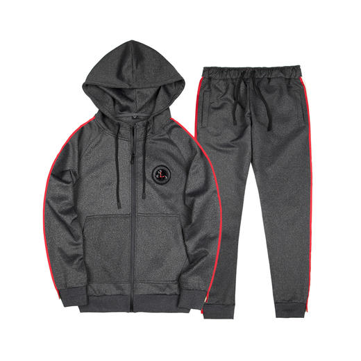 春秋大码男式休闲套装连帽卫衣套装户外运动服饰 商品图6