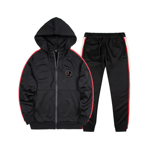 春秋大码男式休闲套装连帽卫衣套装户外运动服饰 商品图7