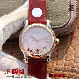YF萧邦30周年特别款。女士腕表，皮表带，自动机械机芯，透底