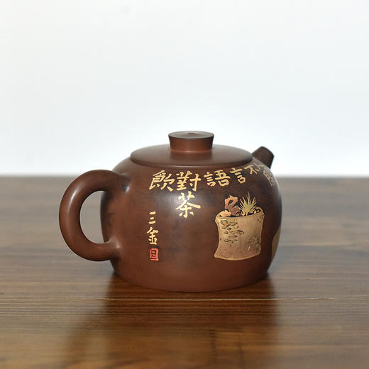 建水紫陶  三金壶 商品图2