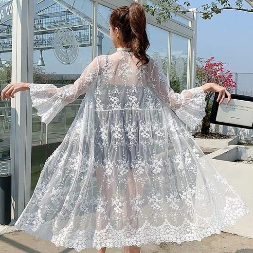  韩版夏季新款仙女蕾丝薄纱披肩防晒衣宽松开衫外套 商品图6
