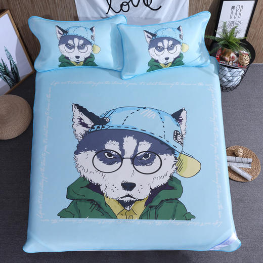 ABC-XL-70爆款凉席可水洗折叠冰丝席三件套 商品图1