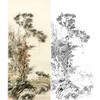 胡也佛竖幅工笔动物白描底稿-《牧牛图》-多种白描尺寸可选-HY37 商品缩略图0