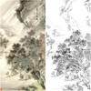 胡也佛竖幅工笔山水人物白描底稿-《暮春渔鱼》-多种白描尺寸可选-HY50 商品缩略图0