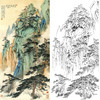 胡也佛竖幅工笔山水白描底稿-《黄山始信峰》-多种白描尺寸可选-HY41 商品缩略图0