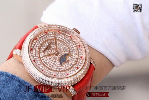 百达翡丽复杂功能系列4968女士手表。海鸥克隆组装215 PS LU手动机械机芯,33.3毫米直径，镶嵌施华洛世奇钻 商品图8