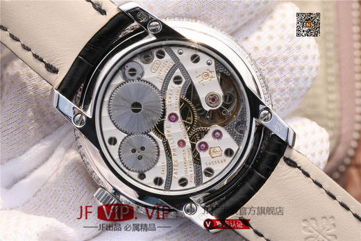 百达翡丽复杂功能系列4968女士手表。海鸥克隆组装215 PS LU手动机械机芯,33.3毫米直径，镶嵌施华洛世奇钻。 商品图6