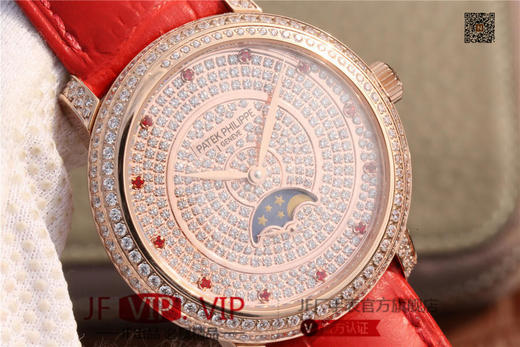 百达翡丽复杂功能系列4968女士手表。海鸥克隆组装215 PS LU手动机械机芯,33.3毫米直径，镶嵌施华洛世奇钻 商品图3