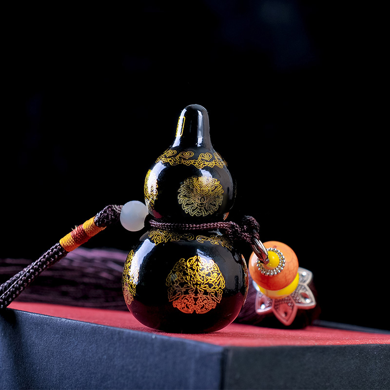泰山宝福禄葫芦挂饰车挂泰山墨玉