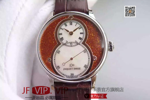 TW雅克德罗GRANDE SECONDE ENAMEL系列经典！全自动机械机芯，透底，男表，精钢外壳，小牛皮表带！ 商品图0