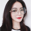 网红街拍链条墨镜女2019新款韩版潮近视防紫外线太阳眼镜平光镜女 商品缩略图6