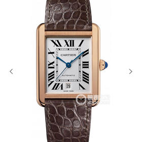 卡地亚坦克系列W5200027腕表，精彩演绎方形美学，恢弘霸气，简约硬朗，凸显男士沉稳格调。