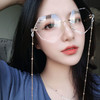 网红街拍链条墨镜女2019新款韩版潮近视防紫外线太阳眼镜平光镜女 商品缩略图4