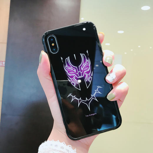 〖新夜光钢化玻璃壳〗适用iphoneX手机壳苹果7/8plus创意全包定制保护套 商品图13