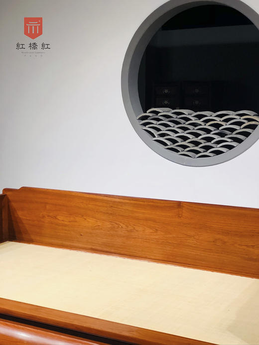 红桥红  家具严选  缅甸花梨(大果紫檀） 【藤面款弯腿罗汉床】 商品图8