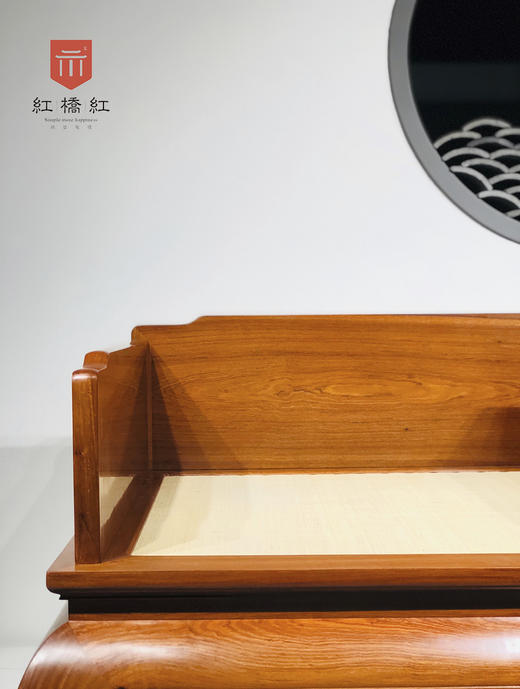 红桥红  家具严选  缅甸花梨(大果紫檀） 【藤面款弯腿罗汉床】 商品图2