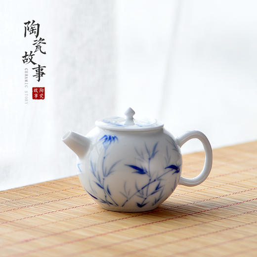茶具套组-陶瓷手绘蓝竹壶套装 商品图1