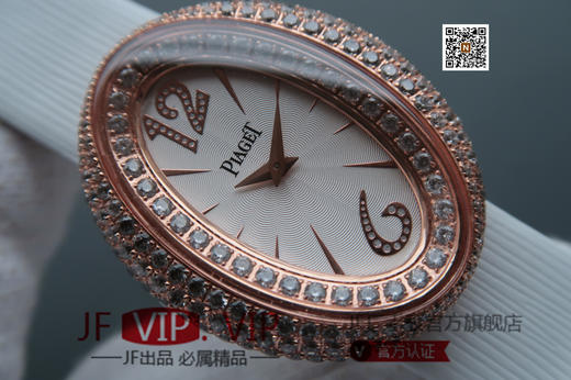 MC伯爵LIMELIGHT系列G0A32099腕表（AISI316L精钢表壳搭配，意大利进口头层沙丁布带，表圈镶嵌天然锆石，十字蓝宝石玻璃 商品图6