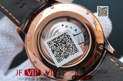 N伯爵新款 黑带系列GOA37111 正品开模 43mm表壳多道CNC加工 意大利真牛皮 照足正品采用进口9015改Cal.800P机芯，皮表带 商品图6