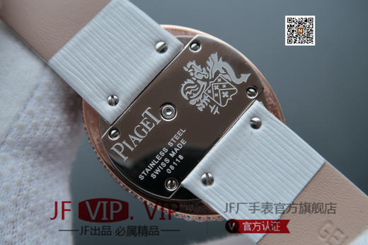 MC伯爵LIMELIGHT系列G0A32099腕表（AISI316L精钢表壳搭配，意大利进口头层沙丁布带，表圈镶嵌天然锆石，十字蓝宝石玻璃 商品图9