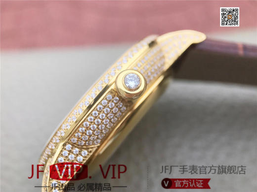 N雅克德罗大秒针系列亅亅J014013226腕表! 烧钢蓝指针 镀18k黄金镶钻！ 贝壳表盘搭配白色钻石 42毫米直径,男士 表壳厚度： 12毫米 商品图10