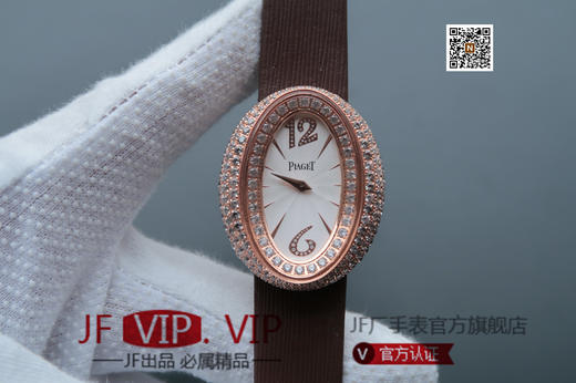 MC伯爵LIMELIGHT系列G0A32099腕表（AISI316L精钢表壳搭配，意大利进口头层沙丁布带，表圈镶嵌天然锆石，十字蓝宝石玻璃 商品图3