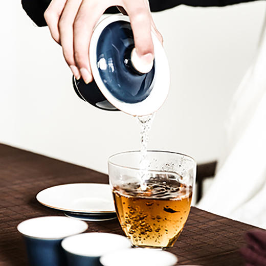功夫茶具 景德镇 原矿釉霁蓝茶具套组 商品图4