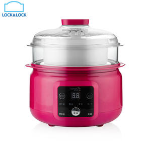 乐扣乐扣 LOCK&LOCK   微电脑隔水炖锅 定时预约 隔水炖锅   EJP217RED 水晶红