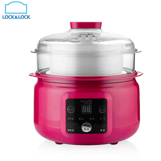乐扣乐扣 LOCK&LOCK   微电脑隔水炖锅 定时预约 隔水炖锅   EJP217RED 水晶红 商品图0
