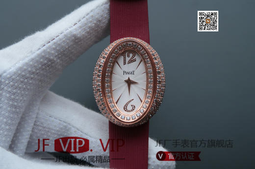 MC伯爵LIMELIGHT系列G0A32099腕表（AISI316L精钢表壳搭配，意大利进口头层沙丁布带，表圈镶嵌天然锆石，十字蓝宝石玻璃 商品图0