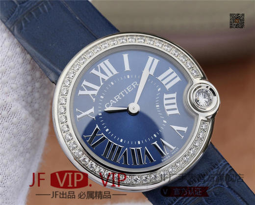 卡地亚BALLON BLANC DE CARTIER系列腕表。这款女士珠宝腕表的最大亮点在于表壳4时位置点缀一颗光华璀璨的钻石 商品图3