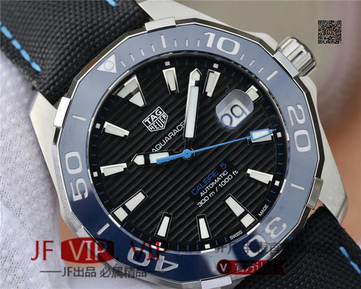 V6豪雅竞潜43mm新品蓝色陶瓷表圈。高通透蓝宝石镜面316L精钢全身抛光～采用经典外尼龙内牛皮表带设计精致折叠扣。2824自动机 商品图4