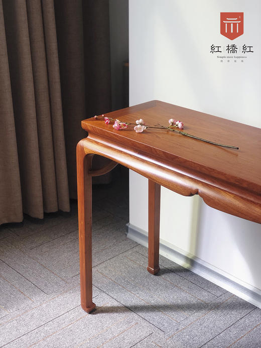 红桥红  家具严选  缅甸花梨(大果紫檀）  【马蹄腿束腰平头案】 商品图1