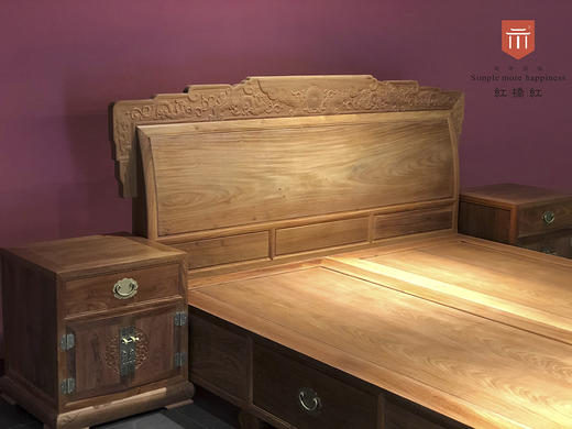 红桥红  家具严选  缅甸花梨(大果紫檀）  【龙床】 商品图2
