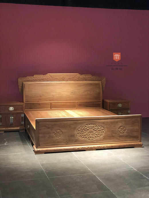 红桥红  家具严选  缅甸花梨(大果紫檀）  【龙床】 商品图1