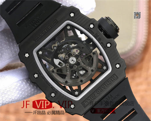 NT理查徳米勒RM-035， 赠送1副备用胶带+2个把头多色胶环（可手拆）男士腕表，硅胶表带，自动机械机芯，透底。 商品图8