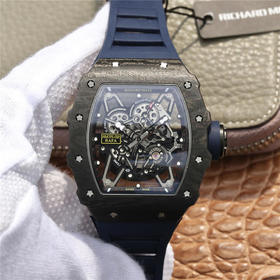 NT理查徳米勒RM-035， 赠送1副备用胶带+2个把头多色胶环（可手拆）男士腕表，硅胶表带，自动机械机芯，透底。