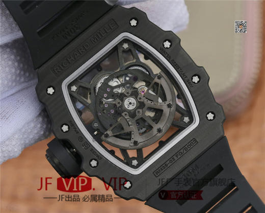 NT理查徳米勒RM-035， 赠送1副备用胶带+2个把头多色胶环（可手拆）男士腕表，硅胶表带，自动机械机芯，透底。 商品图7