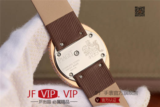 KG伯爵LIMELIGHT系列G0A35096腕表（AISI316L精钢表壳搭配，意大利进口头层沙丁布带，表圈镶嵌天然锆石 商品图7