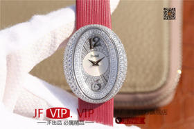 KG伯爵LIMELIGHT系列G0A35096腕表（AISI316L精钢表壳搭配，意大利进口头层沙丁布带，表圈镶嵌天然锆石