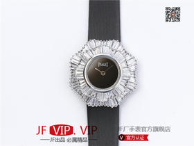 伯爵非凡珍品系列（官方型号：白钻G0A36155，黑钻G0A36154），纯银+白金+乱真级锆石！整个表壳925纯银材质镀18k白