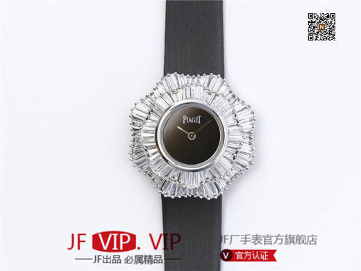 伯爵非凡珍品系列（官方型号：白钻G0A36155，黑钻G0A36154），纯银+白金+乱真级锆石！整个表壳925纯银材质镀18k白 商品图0