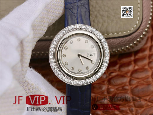 伯爵Possession女士腕表，此款腕表的圆形表圈也可以随着指尖完成360°优雅的旋转，中央的钻石随势划出一道优美的弧线，仿若在腕上跳一曲唯美的华尔兹 商品图0
