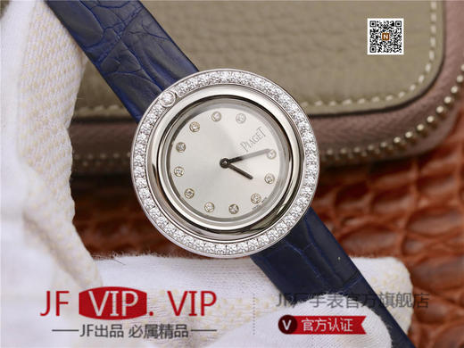 伯爵Possession女士腕表，此款腕表的圆形表圈也可以随着指尖完成360°优雅的旋转，中央的钻石随势划出一道优美的弧线，仿若在腕上跳一曲唯美的华尔兹 商品图1