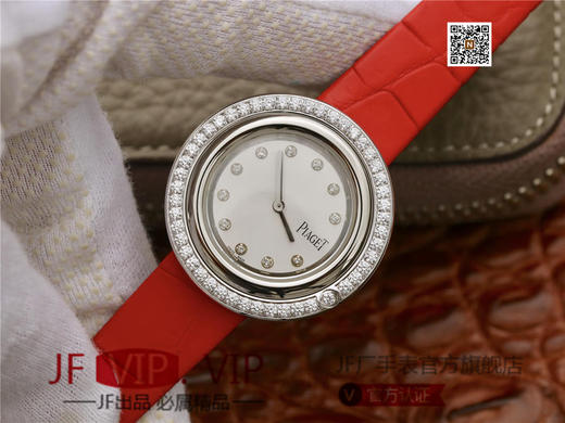 伯爵Possession女士腕表，此款腕表的圆形表圈也可以随着指尖完成360°优雅的旋转，中央的钻石随势划出一道优美的弧线，仿若在腕上跳一曲唯美的华尔兹 商品图2