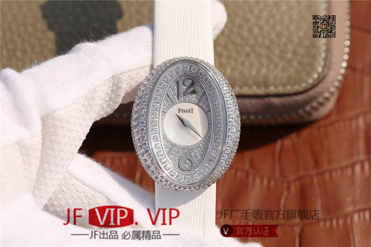 KG伯爵LIMELIGHT系列G0A35096腕表（AISI316L精钢表壳搭配，意大利进口头层沙丁布带，表圈镶嵌天然锆石 商品图0